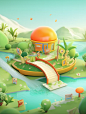 book of life free android app, in the style of lush landscape backgrounds, playful illustrative style,orange, qian Xuan, photorealistic rendering, childlike innocence and charm, light aguamarine and green
