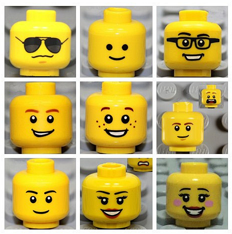 lego 乐高 配件 人仔 头部 头 脸 表情 拍照 照相 人仔旅行 旅游-淘宝网