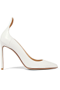 Francesco Russo - 皮革高跟鞋 : 鞋跟高约 10.5 厘米
 白色皮革
 套穿款
 产地：意大利