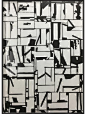 黑白灰工业风装饰画现代抽象创意横竖挂画设计师风格展厅家居壁画
