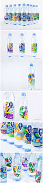 【达能Danone X 美宜佳Meiyijia合作推出限量版瓶装水包装设计】<br/>好的插画可以使包装设计更具有生命力和艺术气息
