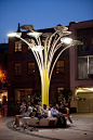 Solar Tree in St John’s Square during Clerkenwell Design Week. By Ross Lovegrove.