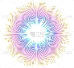 在白色背景上隔离的色彩均衡器。矢量图解。脉冲音乐播放器。声波标志。声波模板可视化信号的矢量设计元素海