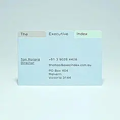 执行指数名片的执行非常棒。由墨尔本设计的工作室--- designinspirations设计