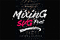 涂鸦笔刷SVG英文数字刻字印刷logo海报t恤涂鸦包装设计字体素材 Mixing SVG Font Regular