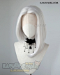 [ Kasou Wig ] Lace Front Ashe silver white side-parted asymmetric bob