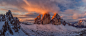 General 2500x1037 nature landscape Italy mountains sunset snow sky panoramas clouds sunlight