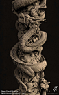 Dragon Pillar, Fredo Viktor : for hi-res http://www.fredoartviktor.com/dragonpillar thanks for viewing :)

3d model made for Bushi Network Technology's VR game. (zbrush, keyshot render)