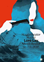 Staatstheater Mainz
美因茨州立剧院的海报以吸引注意为目标，这个任务的挑战是要拥抱一个特定产品的特点，并使用独特的艺术形象。海报结合了说明性文字和摄影技术以及排版，只有剧院的星星标志放在右下角，来揭示海报的连续性。