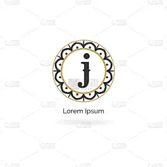 品牌名称,英文字母J,商务,华丽的,字母,华贵,信函,模板,设计