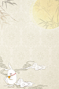 古风中国风中秋节背景海报