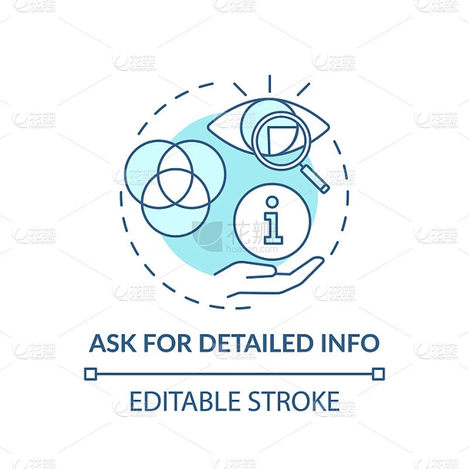 询问详细信息概念图标素材-花瓣网