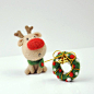 圣诞节苏朵sodoo羊毛毡小鹿驯鹿雪人礼物帽子手套袜鞋diy材料包