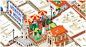 Isometric map called "El Mapita" 2013 : This is an ongoing personal project I'm working on with two partners Miguel Toirac (sales and marketing) and Luis Valdez (architect). This first map was made by me, as well all the mobile and web design. S