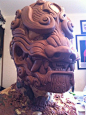 Komainu mask sculpt by missmonster on DeviantArt