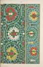 【Examples of Chinese ornament（中国纹样集锦）】该书大约出版于1867年，由19世纪英国设计师、建筑师、色彩理论家欧文?琼斯选编。Owen Jones根据南肯辛顿博物馆(现为英国自然史博物馆）部分中国收藏品和其它一些私家收藏中国古董绘制而成，图版共计100幅。当时此书出版后，在欧洲引起了很大的反响， ​​​​...展开全文c