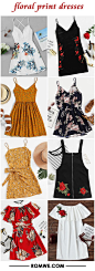 floral print dresses from romwe.com