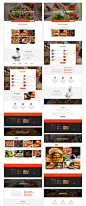 整套餐饮美食食品web网站pc网页设计模板UI面试作品集PSD素材-淘宝网