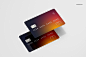 Credit Card Mockup Set 3款精装VIP会员卡礼品卡礼盒产品包装设计ps样机素材展示效果图_UIGUI