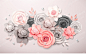 0752剪纸艺术立体情人节粉色玫瑰花朵花束爱心形海报矢量设计素材-淘宝网