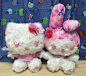 38元日本原单 尾单 潮牌Rady & Melody & Hello Kitty 玫瑰纹毛绒公仔-淘宝网
