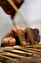 Photograph Close Up of Tan Wicker Furniture and Weaver's Hand by HenaTayebPhotography on Etsy, $15.00