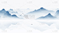 中国风通用青蓝色古风山水背景场景图片素材