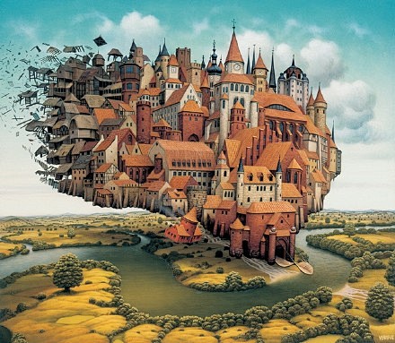 幻想空间。作者：jacek yerka