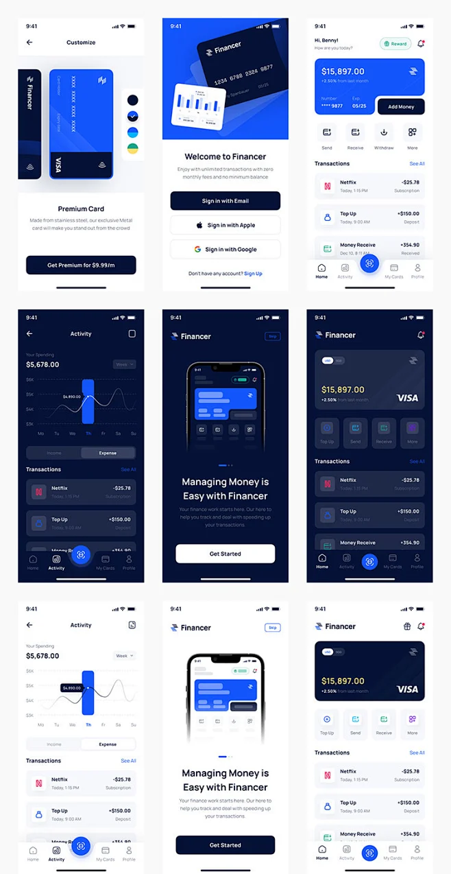 流行三套APP界面区块链NFT钱包UI设计Figma格式素材-淘宝网-花瓣网