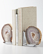Rab Labs Natural Agate Fim Bookends - Horchow