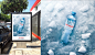 公交站海报样机广告牌样机-矿泉水合成创意图