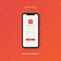 Space - social network : Social network for communication, in which there is nothing superfluous.