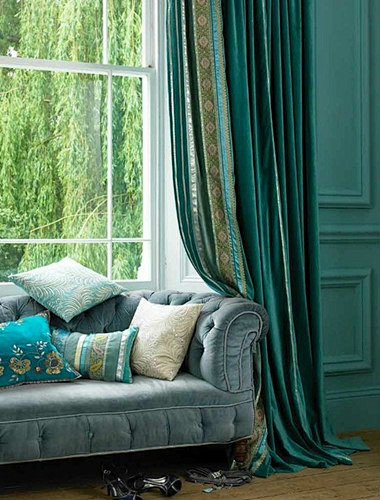 现代欧式客厅窗帘图片