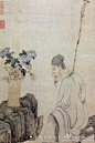 天津人美版的《陈洪绶全集》里还有多件菊花、莲花清供，还有琴艺、茶艺、书画艺之配花都有