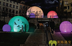 葉丶毕加索采集到气球类氛围布置、通道装饰灯规划参考