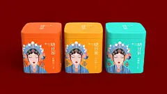 晓旦茶标志及包装设计 | 插画 中式 国潮

------

晓：清晨破晓

旦：旦角，旭日初升

茶：铁观音，大红袍，碧螺春


铁观音→乌龙茶，以茶叶泡开后绿叶红边为最佳，茶汤显黄白色，很干净清澈，茶性清凉，非常适合干燥高温的时候饮用。


大红袍→乌龙茶，俗称岩茶，茶叶泡开后，叶片七红三绿为最佳。茶汤近橙红，看泡的时间长久决定。因为碳培的原因，茶性较烈，适合冬日饮用，绿蚁新醅酒，红泥小火炉，很适合大红袍。传授小秘诀，大红袍+肉桂+正山小种，茶汤很红，我爱称它为将军血。


碧螺春→绿茶，未发酵的茶叶
