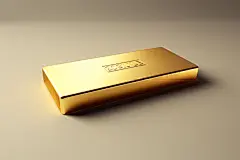 稀有的金融黄金块金条摄影图片