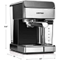 Discover the best way to brew your coffeeshop usual right in your kitchen. TheChefmanEspresso Machine is the premium coffee brewer you've been missing. This 6-in-1 BPA-free machine features a one-touch button for single and double espresso, cappuccino, an