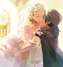 【纯洁的少女】婚纱特辑 : “婚纱”是新娘的象征。很多人都曾憧憬那洁白无瑕的婚纱吧。现在，说到婚纱通常想到的都是白色。但是这个白色婚纱这个印象真正人心，则是在1840年英国的维多利亚女王身穿纯白的婚纱举办婚礼之后。从此，纯白色的婚纱不仅成为了英国国内新娘们憧憬的礼服，欧洲和亚洲地区的新娘们也都非常憧憬。
这次就为大家送上角色们身穿洁白美丽的婚纱的插画作品特辑。