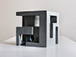 Cubic Geometry ix-v : Brutalist concrete sculpture set