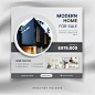 Premium Vector | Real estate square social media post house promotion banner template