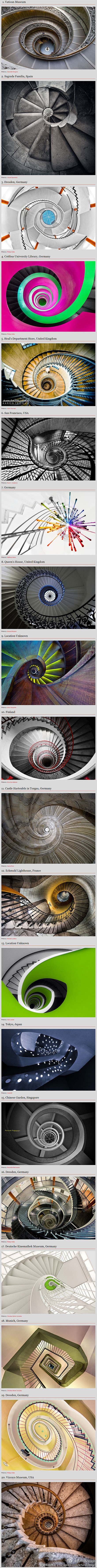 【艺术创意】世界上最美的20个旋转楼梯】...