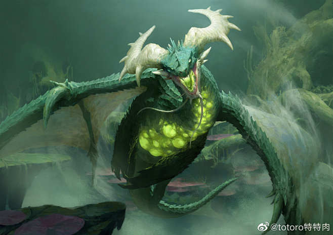 mooww社区-游戏龙插画原画元素美术绘...