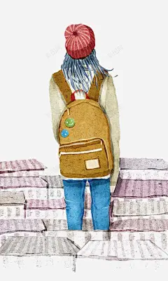 背影女孩 页面网页 平面电商 创意素材
