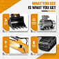 Amazon.com: Remote Control Excavator Toys for Boys, 1200mAh RC Excavator Toy with Metal Shovel & Light, 11CH Excavator Toys for Boys 3-5 4-7 8-12 Year Old Kids Christmas Birthday Gift, 60+Mins/Sounds/One-Key Demo : 玩具和游戏