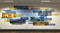 Dayton International Airport Lobby Wall Display : Multi-dimensional wall display for Dayton International Airport lobby.