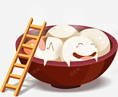 卡通萌萌哒汤圆 平面电商 创意素材