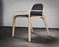 Adamantem | Chair Concept : ADAMANTEM. A chair design concept in wood and wool. The uniqueness about the design is a base primitive shape being the foundation for complex sweeps to make up a sleek design with a material choice giving it a Scandanavian fee