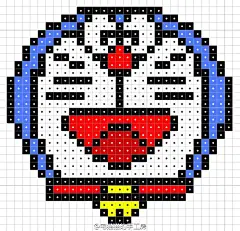 【宅猫猫】拼豆 烫画 像素图 哆啦A梦 蓝胖子