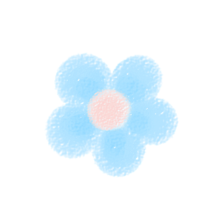 蜡笔蓝色花